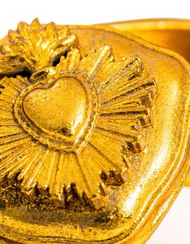 Gold Sacred Heart Trinket Box, 2 of 3