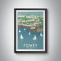 Fowey Cornwall Travel Poster Art Print, thumbnail 1 of 8