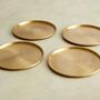 Indira Brass Coasters Set Of Four, thumbnail 3 of 4