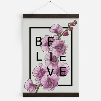 Personalised Orchid Botanical Flower Print, 7 of 8