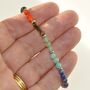 Dainty Seven Chakra And Black Tourmaline Bead Bracelet, thumbnail 3 of 5