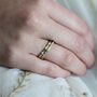 Three Diamond Wedding Ring, thumbnail 3 of 5