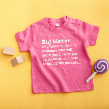 Big Sister And Little Sister Definition T Shirt Set, 4 of 5