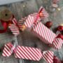 Four Small Candy Cane Stripe Cracker Shaped Boxes, thumbnail 3 of 5