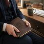 Engraved Vintage Leather Personalised Notebook Journal Diary Father's Day Gift For Him, thumbnail 1 of 11