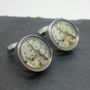 Watch Mechanism Cufflinks, Moving Parts And Glass Face, thumbnail 4 of 8