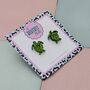 Green Turtle Glitter Studs, thumbnail 2 of 4