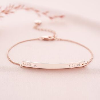Personalised Marie Bar And Date Bracelet, 5 of 12