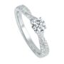 Amie White Gold Lab Grown Diamond Engagement Ring, thumbnail 2 of 5