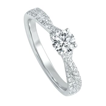 Amie White Gold Lab Grown Diamond Engagement Ring, 2 of 5
