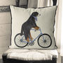 Bernese On Bicycle Decorative Cushion, thumbnail 1 of 3