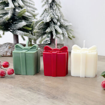 Christmas Present Candle Christmas Gift Box Candle, 2 of 10