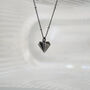 Geometric Heart Oxidised Sterling Silver Necklace, thumbnail 5 of 12