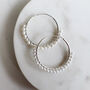 Freshwater Pearl Sterling Silver Hoops, thumbnail 1 of 5