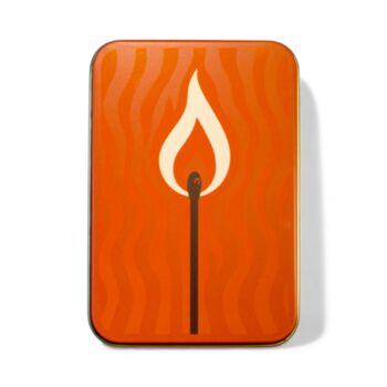 Match Tin Storage Box Candle Orange Home Accessory Matches | Flicker, 3 of 6