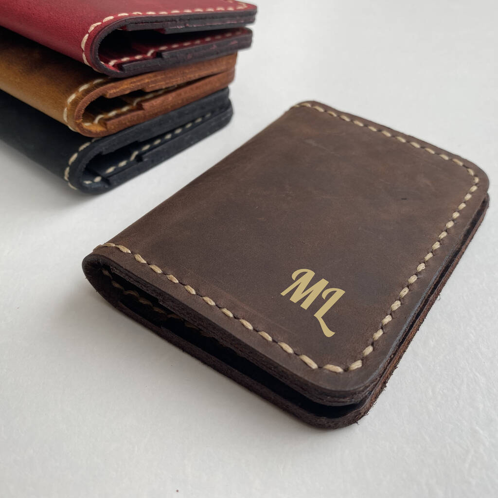 Leather Card Holder, 3rd Wedding Anniversary Gift, 1 of 5