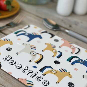 Ponies Personalised Placemat, 2 of 6