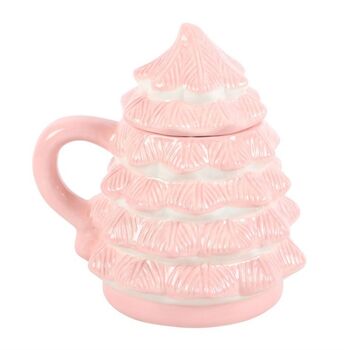 Christmas Tree Mug With Lid Hot Chocolate Mug, 5 of 10
