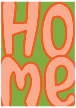 'Home' Typography Print Statement Wall Art, Unframed, 4 of 8
