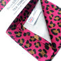 Hot Pink Leopard Print Organic Cotton Tea Towel, thumbnail 7 of 8