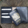 Luxury Black Leather Passport Holder Wallet Gift Boxed Personalised, thumbnail 1 of 6