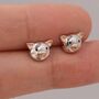 Sterling Silver Cute Little Pig Stud Earrings, thumbnail 6 of 10