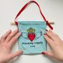 Personalised Velvet Embroidered Claddagh Heart Banner, thumbnail 2 of 4