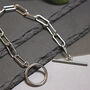 Stainless Steel Link Chain Ot Clasp Bracelet, thumbnail 7 of 8