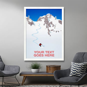 Personalised Powder Skier Art Print, 3 of 7