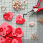 Yin Yan Hearts | Polymer Clay Statement Earrings, thumbnail 3 of 8