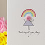 Personalised 'Button Rainbow' Handmade Card, thumbnail 1 of 5