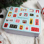 Personalised Christmas Stamps Xl Gift Storage Tin, thumbnail 2 of 9