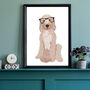 Custom Pet Portrait Wearing Glasses Personalised Dog Cat Gift, thumbnail 1 of 12