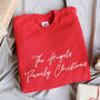 Personalised Family Christmas Sweatshirt In Red, thumbnail 1 of 3