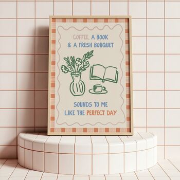 Books And Flowers Perfect Day Print, 4 of 4
