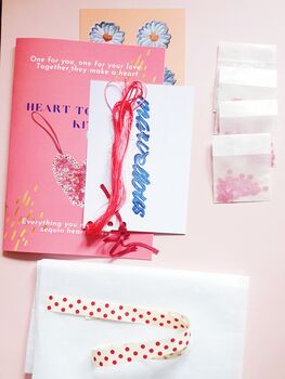 Heart To Heart Sequin Embroidery Kit, 6 of 6