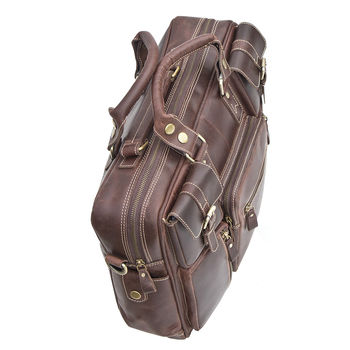 Luxury Leather Multi Pocket Travel Bag, 7 of 8