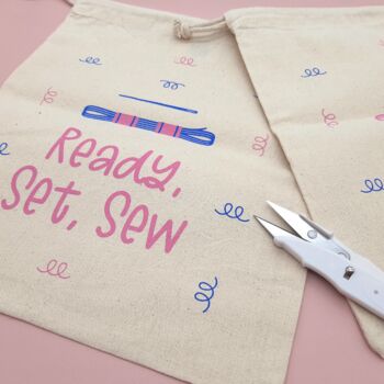 'Ready Set Sew' Craft Project Bag, 2 of 4
