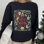 Eat, Drink And Be Merry Sweatshirt | Navy, thumbnail 1 of 2