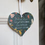 Navy Floral Friendship Acrylic Hanging Heart Token, thumbnail 4 of 6