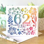 Personalised Birthday Age And Name Floral Card, thumbnail 2 of 2