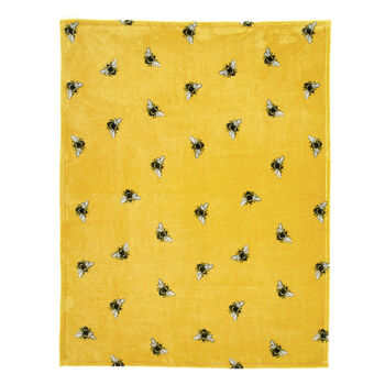 Super Soft Bees Printed Throw 140x180cm, 3 of 3