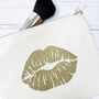 Glitter Lips Print Makeup Bag, thumbnail 9 of 11