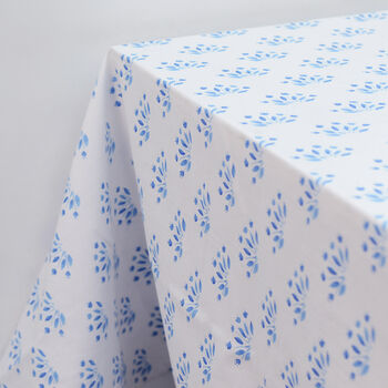 Eight Seater Tablecloth, Blue And White, 7 of 12