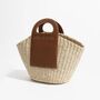 Saint Tropez Cream Cocoa Hobo Straw Beach Bag, thumbnail 1 of 6