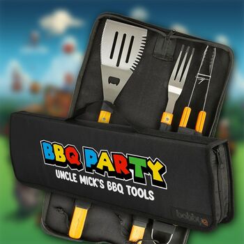 Personalised BBQ Party BBQ Tool And Apron Set, 2 of 4