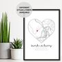 Personalised Where We First Met, Location Gift Print, thumbnail 1 of 9