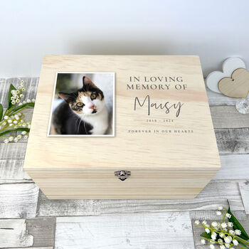 Personalised In Loving Memory Pet Photo Keepsake Box, 4 of 12