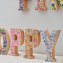 Liberty Print Fabric Wooden Childrens Letters, thumbnail 3 of 4