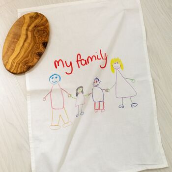 Personalised Child's Drawing Tea Towel, 3 of 7